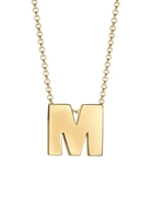 Elli Halskette Buchstabe M Initialen Trend Minimal 925 Silber, Gold, 45 cm, gold, cm