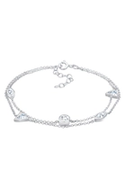 Elli Dames Laag Driehoek Geo Zirkonia Kristallen in 925 Sterling Zilver