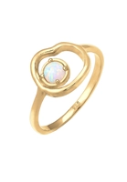 Elli Delicate Synthetische Opaal Organische Look in 925 Sterling Zilver