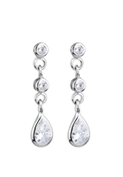Elli Dames Drop Oorbellen elegant fonkelend met zirkonia kristallen in 925 Sterling Zilver