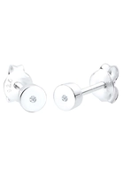 Diamore Paar Ohrstecker Kreis Geo Filigran Diamant 002ct 925 Silber