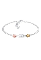 Elli dames infinity hart sterren driekleur in 925 sterling zilver