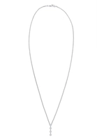 Elli DIAMONDS Dames Basic Staaf Geo Cirkel met Diamant (0.06 ct.) in 925 Sterling Zilver