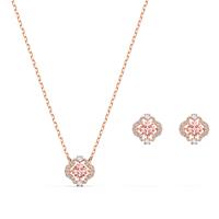 swarovskisieraden Swarovski 5516488 - Sparkling Dc Set Clover - Rosékleur - Set