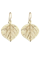 Elli dames blad natuur boom elegant in 925 sterling zilver verguld