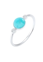 Elli Dames Boho Trend met Zirconia Kristallen Howlith in 925 Sterling Zilver