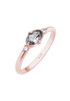Elli Dames eenvoudig elegant met kristallen in 925 sterling zilver