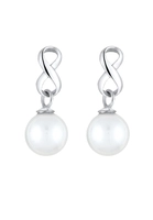 Elli Dames Infinity Schelp Kern Parel in 925 Sterling Zilver