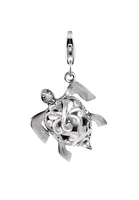 Nenalina Charm-Einhänger Schildkröte Meer Strand Ornament Tier 925 Silber