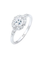 Elli PREMIUM Elli PREMIUM Ring Dames Verloving Zirkonia Stenen Romantisch in 925 Sterling Zilver