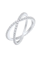 Elli Fingerring Wickelring Criss Cross Kugel 25 Silber