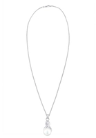 Elli Elli Halsketting Dames Oneindigheid Hanger Elegant met Zoetwaterparel en Kristallen in 925 Sterling Zilver