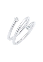 Elli Fingerring Wickelring Geo Swarovski Kristalle 925er Silber
