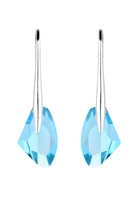 Elli Dames Drop Oorbellen Edelsteentrend met Kristallen in 925 Sterling Zilver Verguld