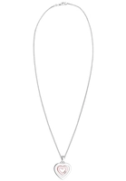Elli DIAMONDS Dames Hart Hanger Bi-Colour Speels met Diamant (0,02 ct.) in 925 Sterling Zilver