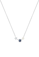 Nenalina Collierkettchen Stern Opal Perle Swarovski Kristalle 925 Silber