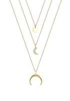 Elli Dames halvemaan laagje trend met kristallen in 925 sterling zilver