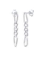 Elli PREMIUM dames oorbellen Figaro ketting Trend Blogger Basic in 925 sterling zilver verguld