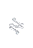 Elli Dames oorklem minimaal met kristallen in 925 sterling zilver