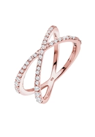 Elli Fingerring Silberring Kreuz mit Zirkonia 925 Silber