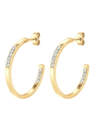 Elli Creools dames oorbellen delicaat met kristallen in 925 sterling zilver