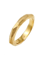 Elli PREMIUM Dames Koppel Vertrouwen Mat Geo Look in verguld 925 Sterling Zilver Goud
