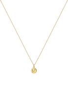 Elli dames plaat initialen letter N minimaal in 925 sterling zilver verguld