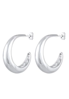 Elli Paar Creolen Creolen Hänger Chunky Hoops Basic Cool 925 Silber