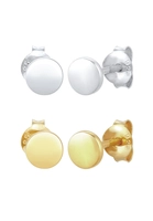 Elli Dames Stud Set Cirkel Optiek Bi-Colour Trend in 925 Sterling Zilver