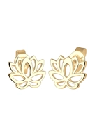 Elli Dames Oorsteker Lotusbloesem in 925 Sterling Zilver