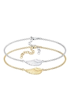 Elli dames erwtenketting Friends wings bi-colour in 925 sterling zilver Zilver