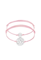 Elli Armband Lebensblume Mutter Kind Set Nylon 925 Silber, 16 cm, silber, cm