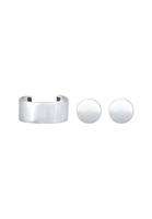 Elli Dames Set Stud Earcuff Geo Look Basic Minimal in 925 Sterling Zilver