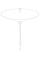 Elli Dames Choker Y-Ketting Layer Look Cirkel Geo in 925 Sterling Zilver