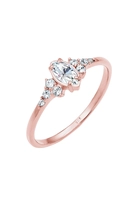 Elli Dames Valentijn Marquise met Kristallen in 925 Sterling Zilver