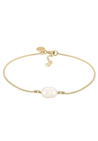 Elli PREMIUM dames met barokke zoetwater gekweekte parel in 925 sterling zilver verguld