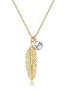 ELLI Ketting Boho, Feder, Solitär