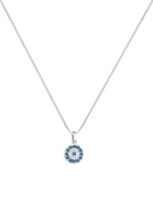 Elli Dames boze oog hanger met kristallen in 925 sterling zilver