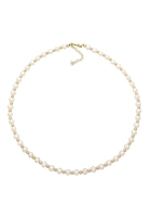 Elli PREMIUM Dames Choker Elegant met zoetwater gekweekte parels in 925 Sterling Zilver Verguld