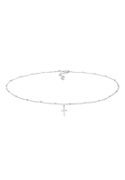 Elli Elli Halsketting Dames Choker Bol Kruis Geloof Basis in 925 Sterling Zilver