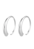 Elli Dames Creolen Geo Basic Open Blogger Plain van 925 Sterling Zilver