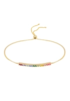 Elli dames Regenboog fonkelend met kristallen in 925 sterling zilver verguld