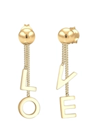 Elli dames hanger Love Wording Trend Blogger in 925 sterling zilver verguld