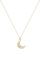 Elli Dames halvemaan astro met kristallen in 925 sterling zilver verguld