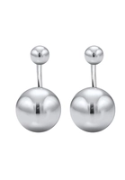 Elli Dames Voorkant Achterkant Basic Trend Bolletjes in 925 Sterling Zilver