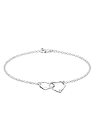 Elli DIAMONDS Dames Hart Verweven Liefde met Diamant (0.015 ct.) in 925 Sterling Zilver