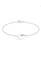 Elli DIAMONDS Elli DIAMONDS Armband Dames Hart Liefde Diamant (0.015 ct) in 925 Sterling Zilver