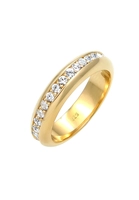 Elli PREMIUM Elli PREMIUM Ring Dames Cocktail Ring met kristallen in 925 Sterling Zilver verguld