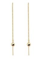 Elli Oorbellen Hart Ketting elegant in 925 Sterling Zilver verguld