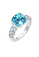 Elli PREMIUM Damesverloving met kristallen in 925 sterling zilver